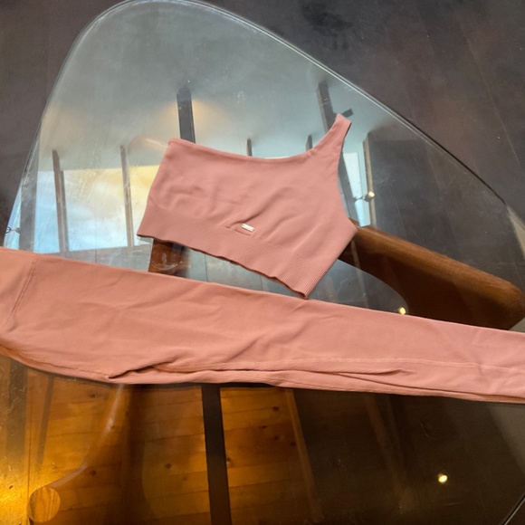 Lune active ribbed dusty rose set - Picture 2 of 2